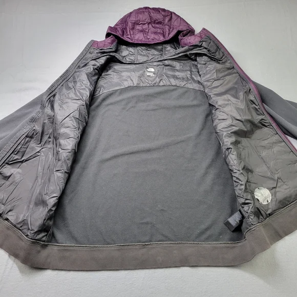 The North Face Mens Kilowatt Thermoball Hooded Jacket XL Purple Gray Puffer Coat - Picture 8 of 13